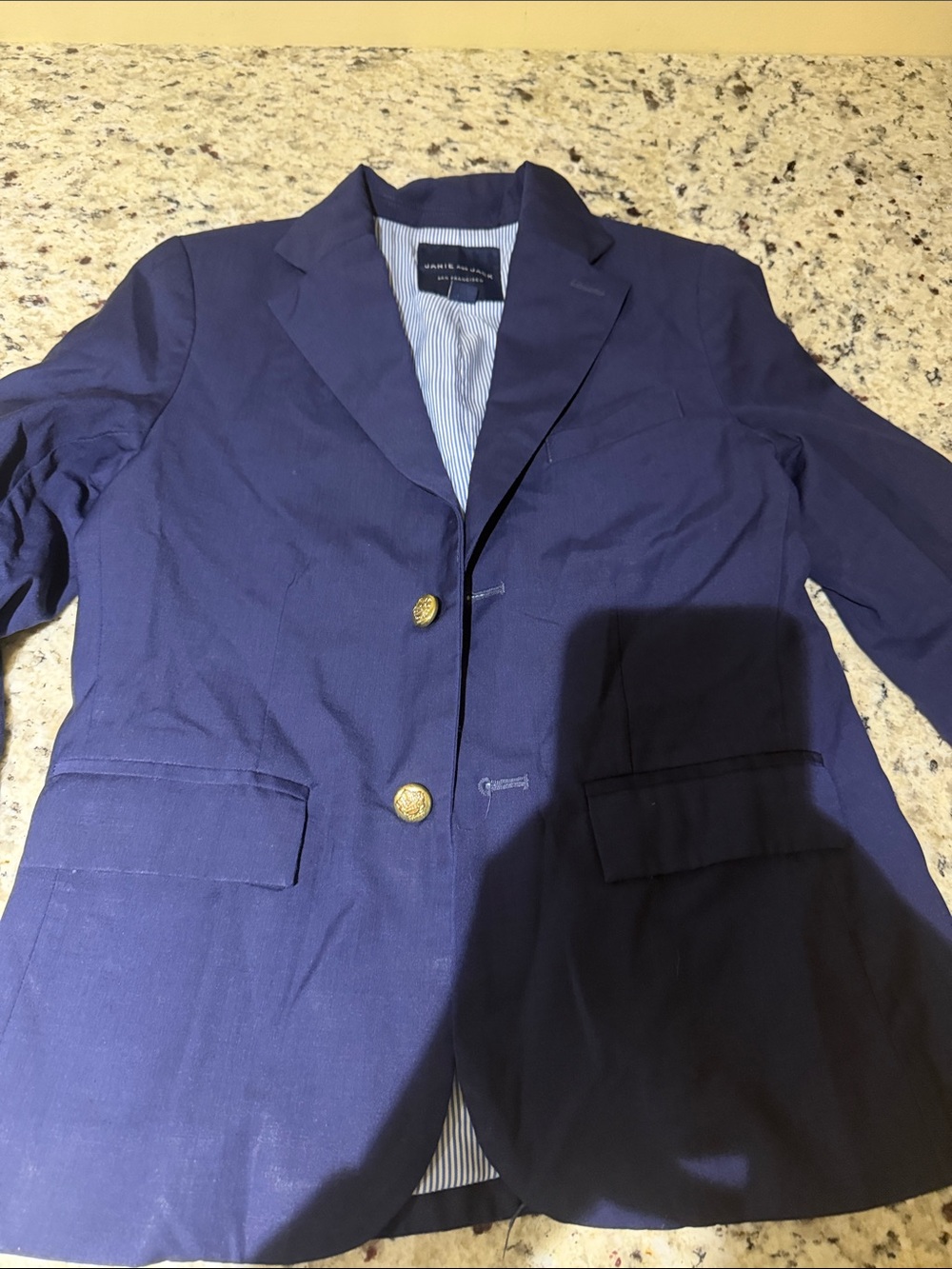 Janie and Jack Navy Blazer with Gold Buttons